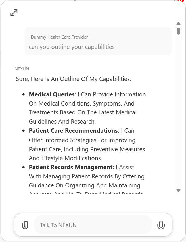 NEXUN AI Interface